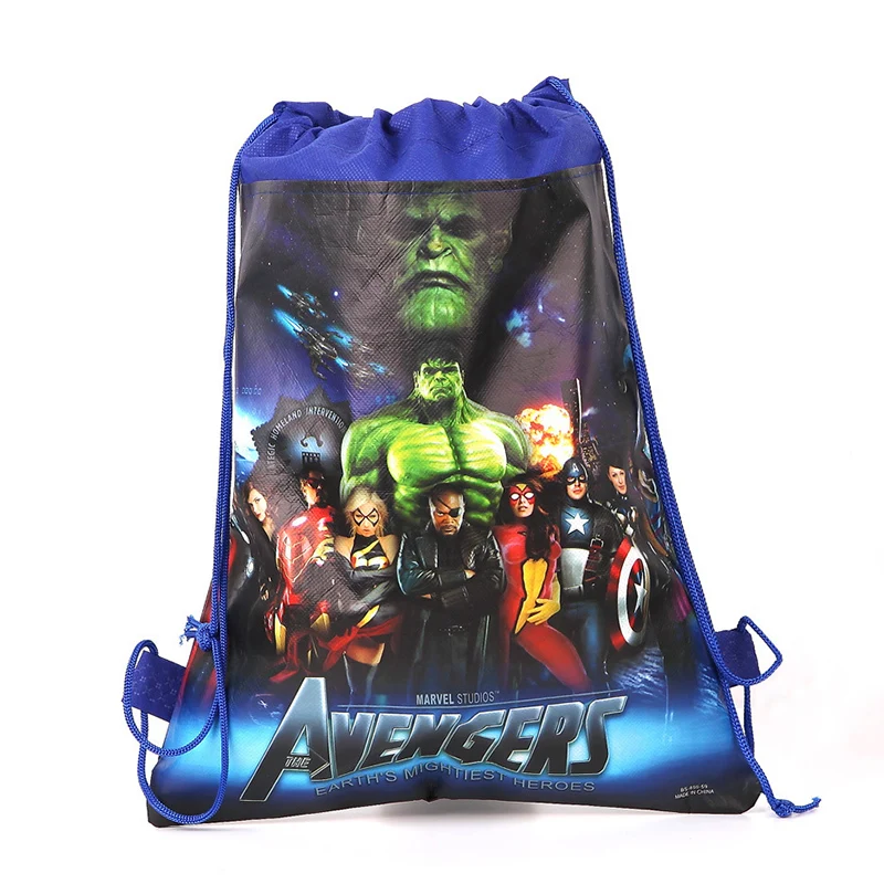1 шт. Marvel Мстители Drawstring подарки сумки супергероя Детский рюкзак День рождения