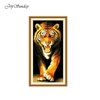 joy sunday king of the monsters tiger counted cross stitch animals patterns printed dmc embroidery needlework set diy home decor