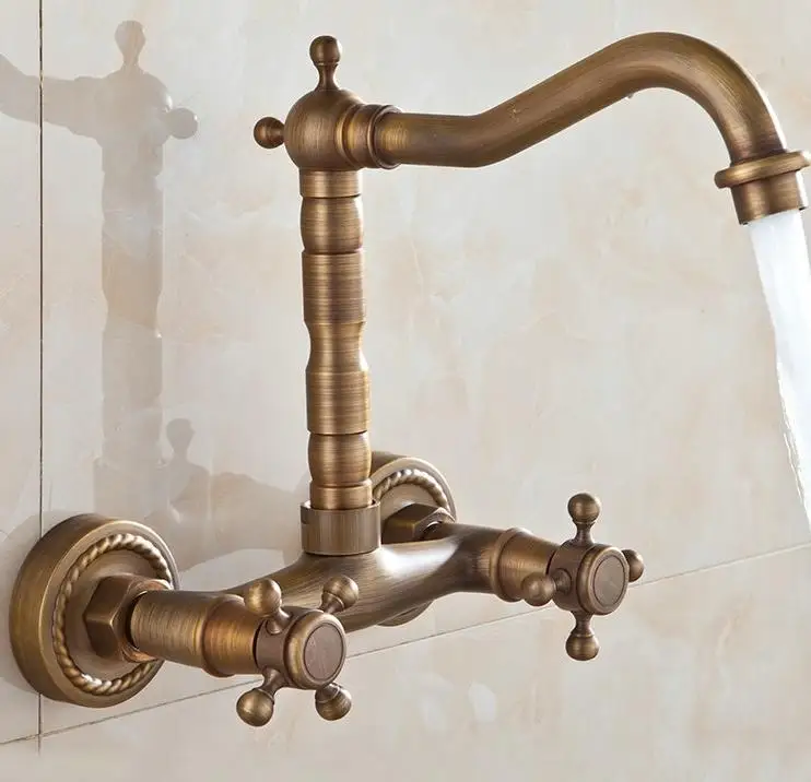 Античная латунь смесители кухонный смеситель кран Ванная комната бассейна мойки