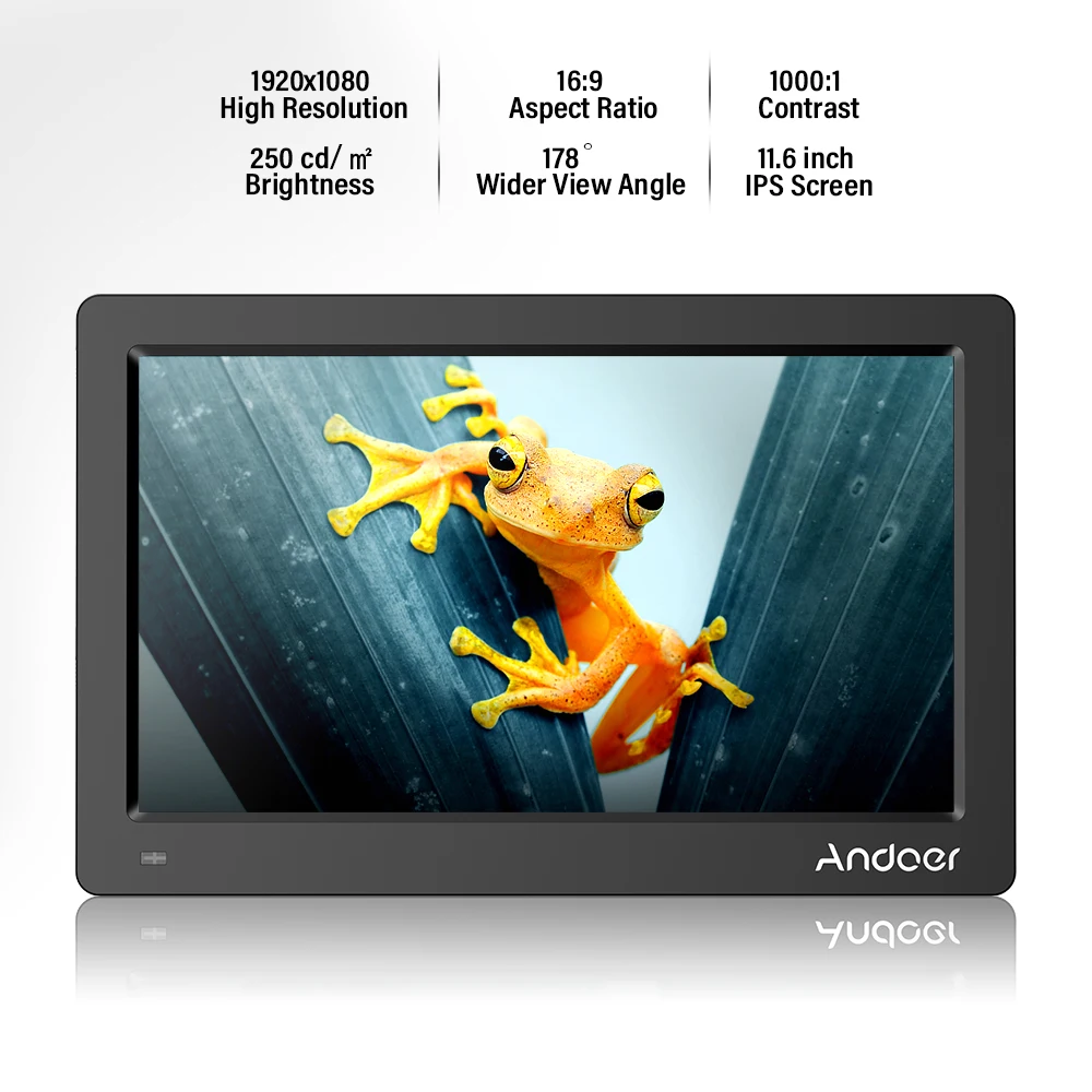 Andoer 11," FHD 1920x1080 ips экран Цифровая фоторамка Поддержка календарь/часы/MP3/фотографии с пультом дистанционного управления