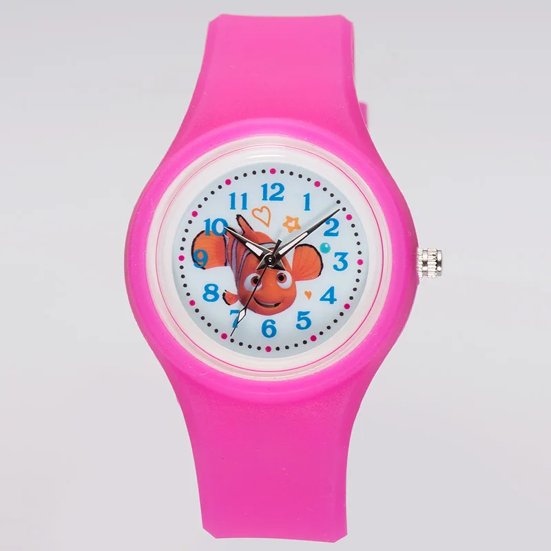 Силиконовые кварцевые часы Disney для девочек модные детские студенческие