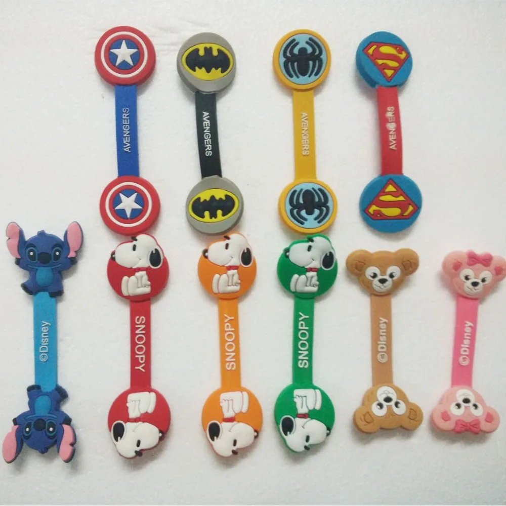 10 шт./лот Бэтмен Супермен мультфильм Наушники Кабельные Провода Организатор