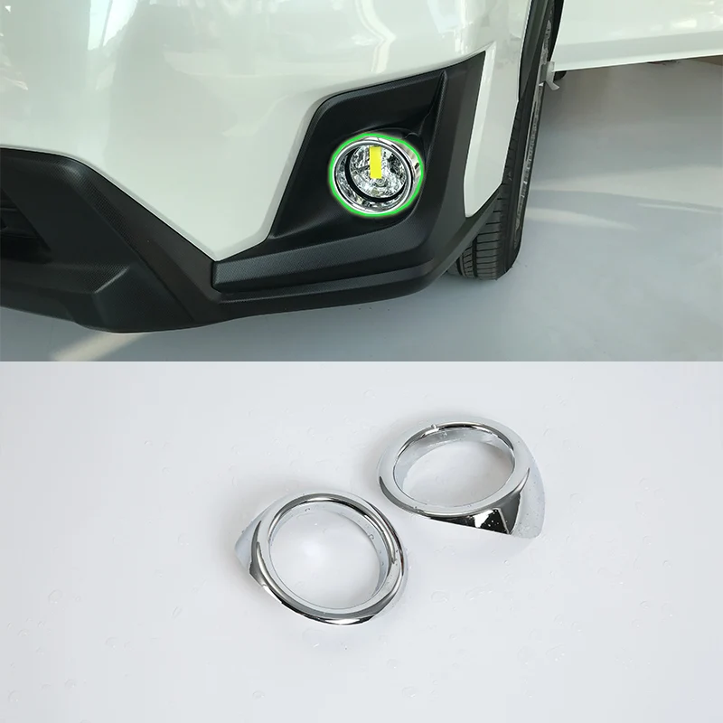 

OUBOLUN ABS chrome exterior car accessories front foglight cover high quality For SUBARU XV 2017