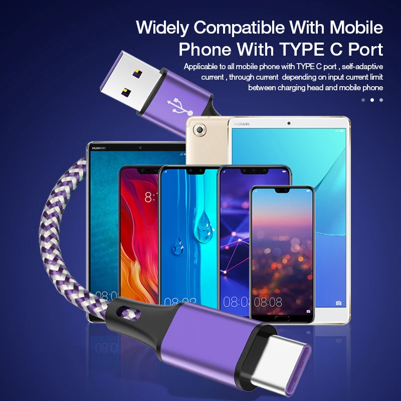 Зарядный кабель posugear USB C type line 5A для Huawei P20 Lite Pro Samsung S9 8 plus note 9|Кабели мобильных