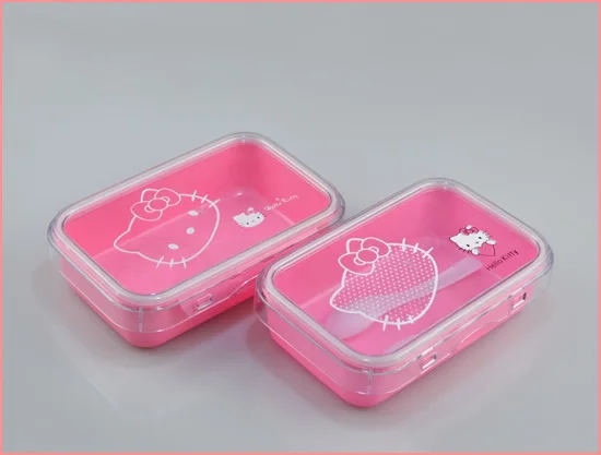 Free shipping Wholesale cartoon lunch boxes sets 6 sets/lot Hello kitty bento box with Spoon Fork Microwave heating | Дом и сад