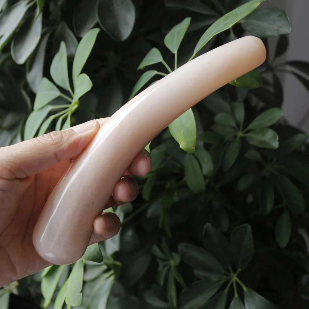 Бесплатная доставка натуральный изогнутый апельсиновый массажер с кристаллом