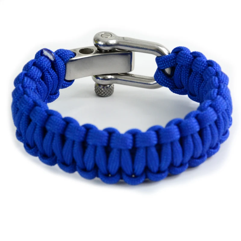 Браслет для выживания Paracord с регулируемой нержавеющей стали D сережка наружного