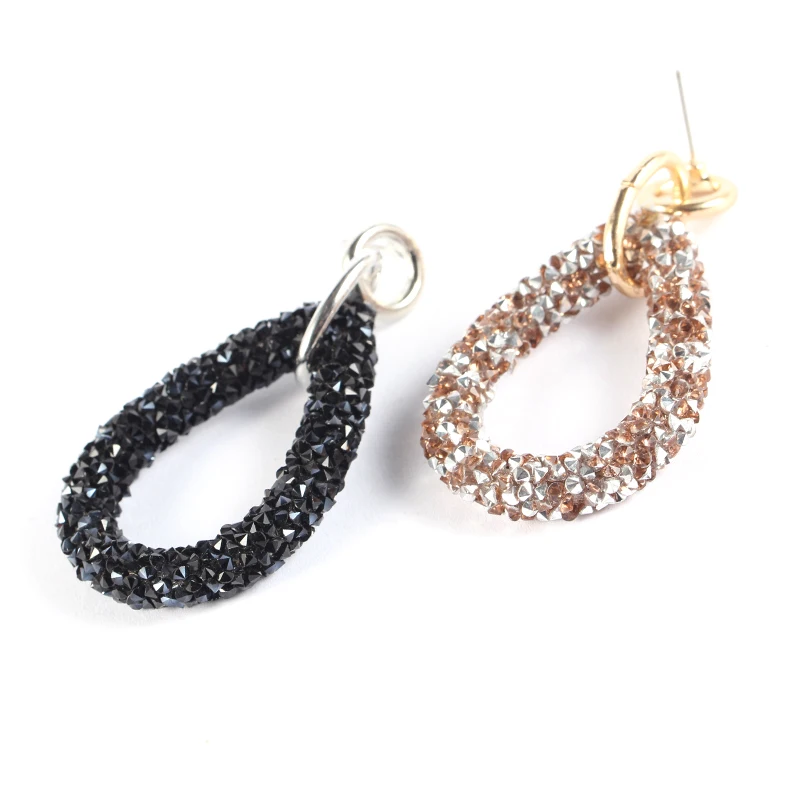 Женские серьги капельки Sehuoran большие из сплава цинка с кристаллами|jewelry beijing|earring