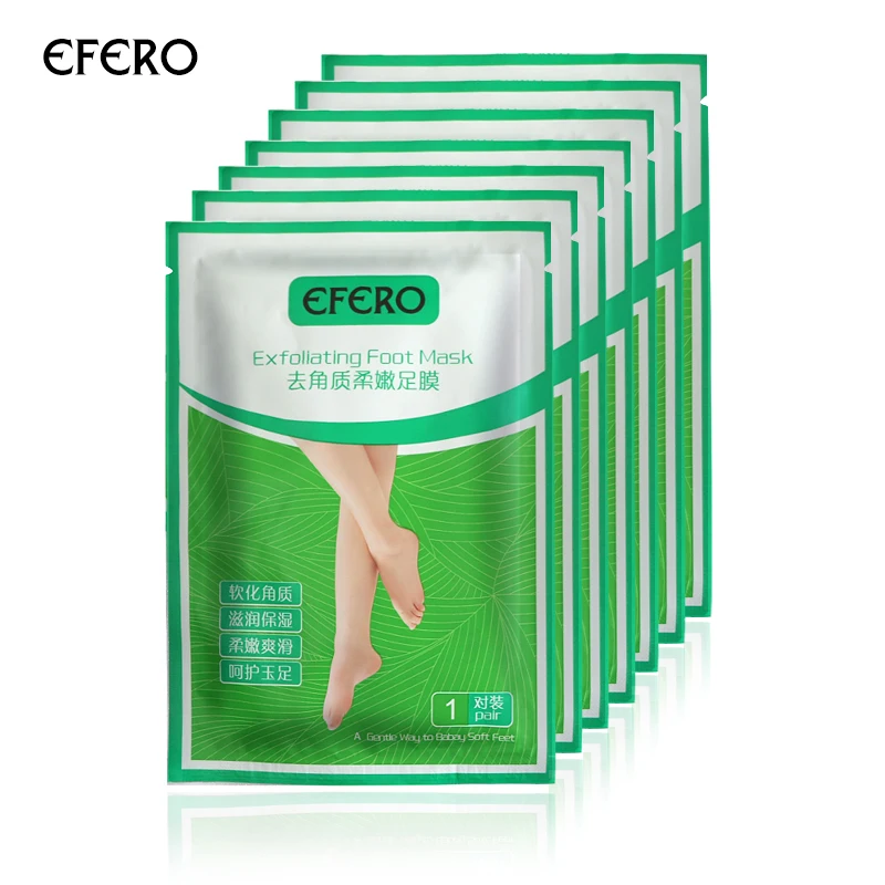 

efero 2pair Feet Peel Pedicure Socks for Exfoliating Foot Mask Peeling Moisturizing Socks Remove Dead Skin Smooth Foot Care