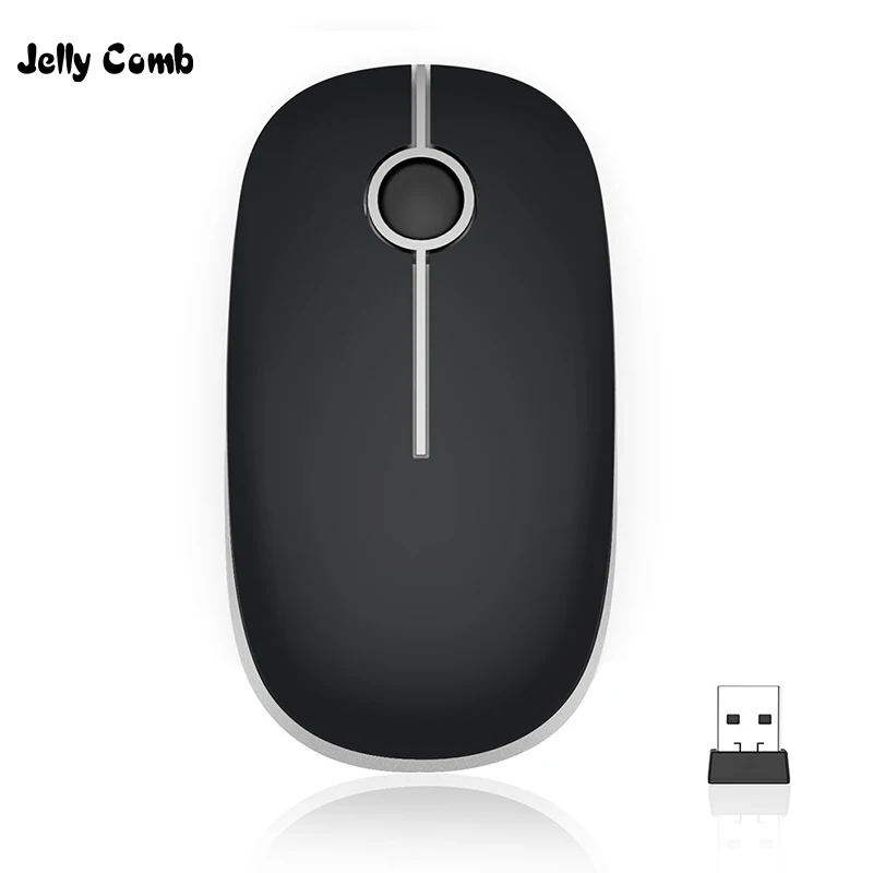 black and silver Отправка из России! Желе расческа беспроводная мышь многоцветная 1600 dpi Бесшумная мышь для Mac книга компьютер офисные мыши для ноутбука ПК - Цвет: black and silver