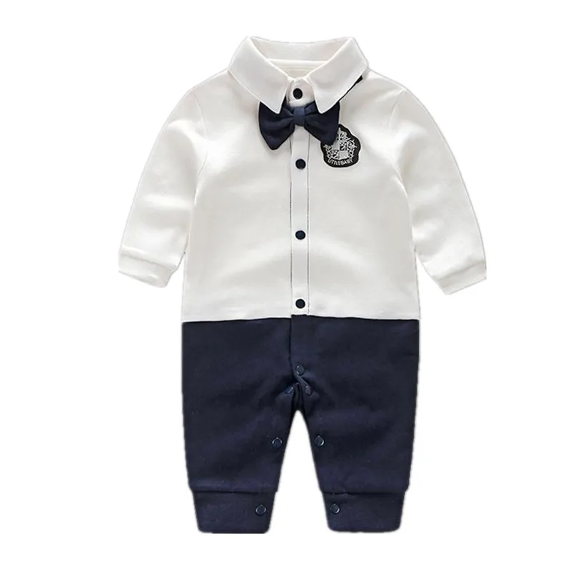 Новый бренд Одежда для новорожденных мальчиков джентльменский хлопковый