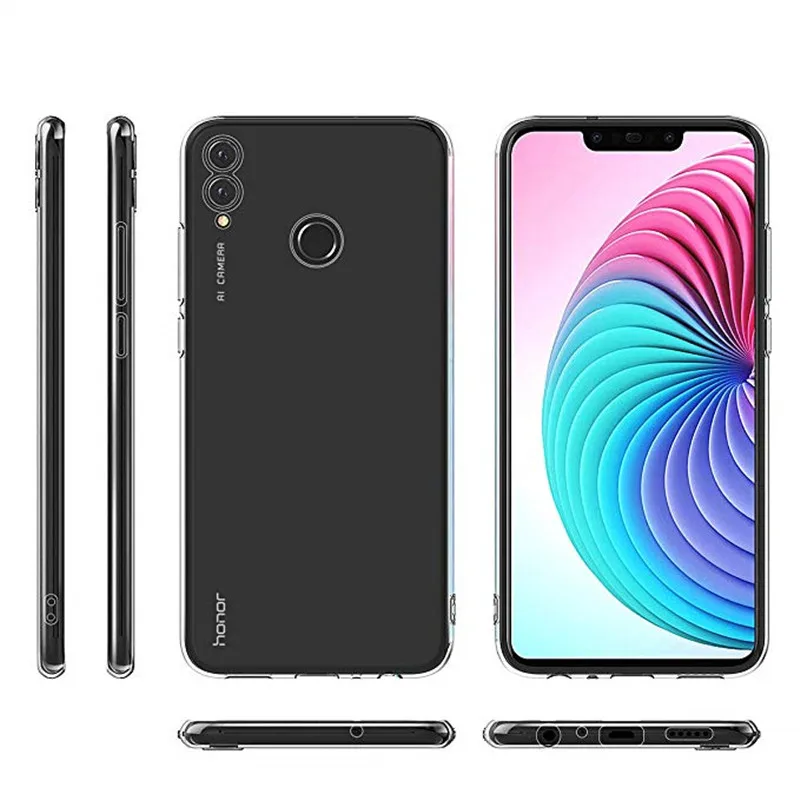Мягкий прозрачный ТПУ силиконовый чехол для Huawei Honor 8X JSN-L21 JSN-L42 задняя крышка 6 5