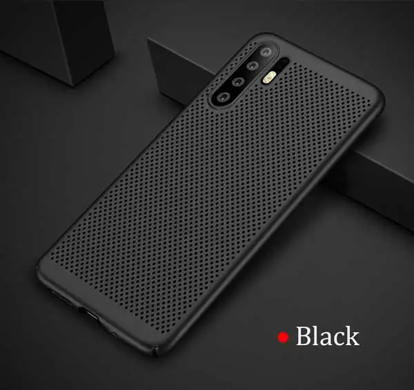 Чехол для huawei P30 Pro Чехол для huawei P30 P20 Lite mate 20 Pro матовый Жесткий ПК ультра тонкий теплоотвод чехол на заднюю панель телефона - Цвет: Black