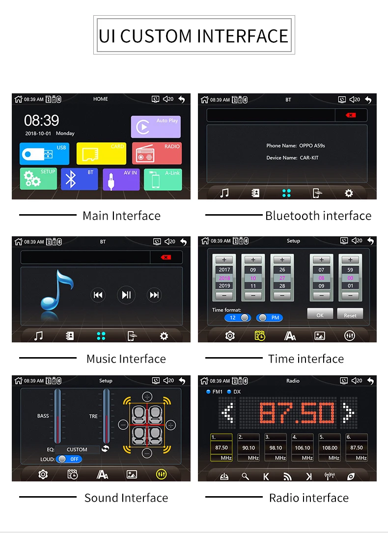 2 din автомобильный радиоприемник " HD плеер с сенсорным экраном mirrorlink Android Carplay MP5 SD/FM/USB/AUX/Bluetooth автомобильный аудио для камеры заднего вида