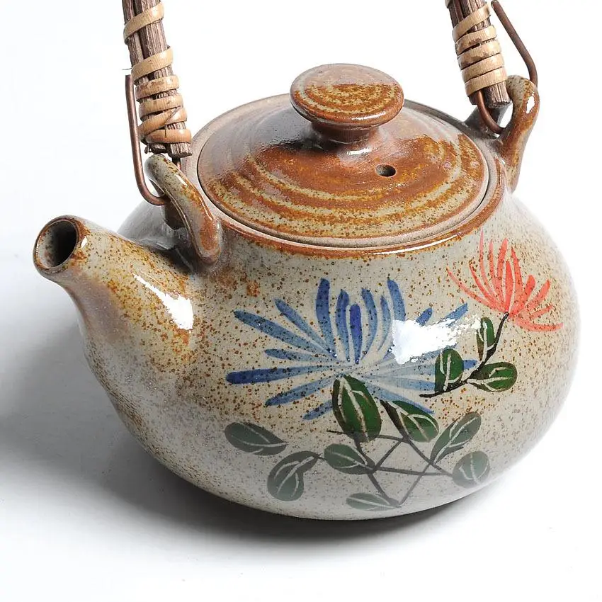 Hand-painted Ancient Ceramic Teapot Retro Kungfu Tea Making Zen ceremony Drinkware cups porcelain teaset puɾr/puerh/Dahongpao | Дом и сад