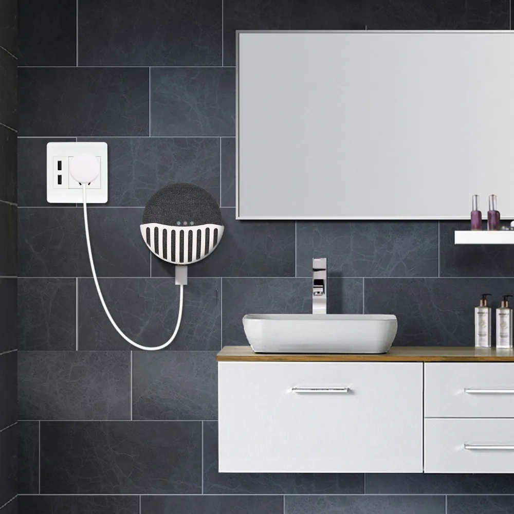

Free shipping Google Home Mini basket mount for kitchen bathroom