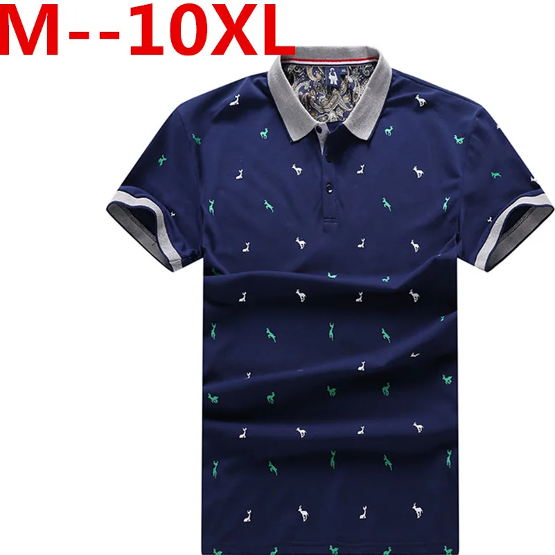 Большие размеры 10XL 8XL 6XL 5XL 4XL бренд Для мужчин поло из хлопка с принтом короткий