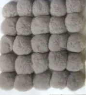 Gray Помпоны, 6 см, искусственный кроличий мех, помпоны, кроличий мех, шар для шапки, Рекс, кролик, очаровательный брелок на сумку, аксессуары, DIY, сумки, запчасти, 25 шт - Цвет: Gray