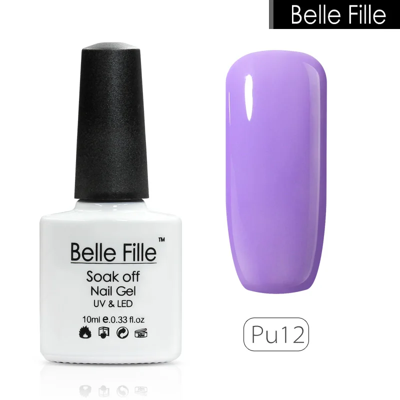 Belle Fille романтический фиолетовый Цветной Гель лак био Гели Soak Off Лаки 2018