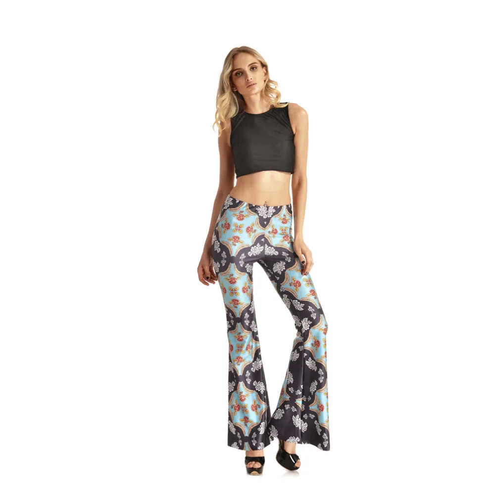 2016 Лето Новое Для женщин Йога расклешенных Брюки для девочек свободные