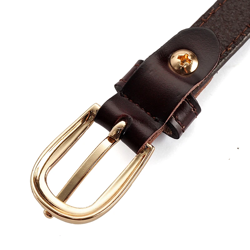 Женские ремни из натуральной кожи женские с пряжкой воловьей золотым