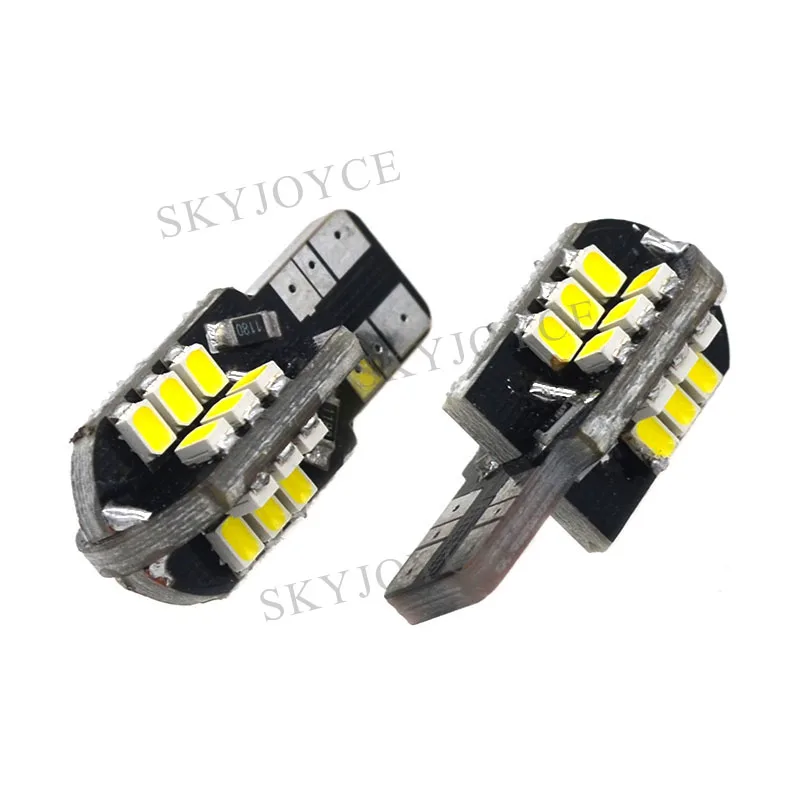 SKYJOYCE 100 шт. светодиодный T10 24SMD Canbus светильник свет 194 2835 24 светодиода без ошибок 10