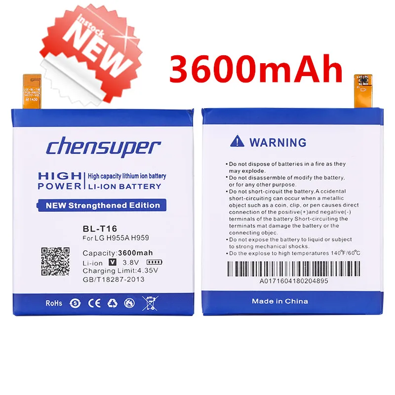 Chensuper 3600 мАч BL-T16 BLT16 батарея для LG H955A H959 G Flex 2 Vu 4 Vu4 H950 LS996 H955 US995 | Мобильные телефоны