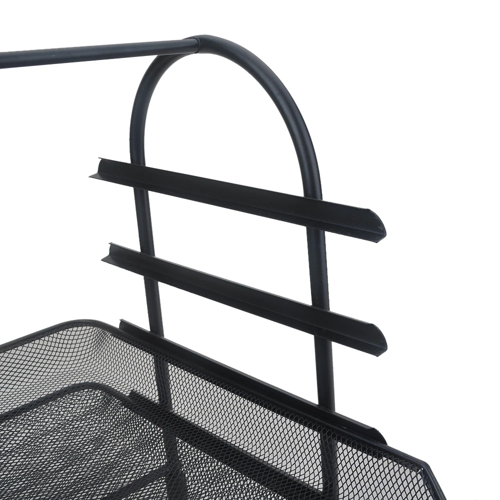 Четырехъярусный держатель металлическая сетчатая черная папка для документов