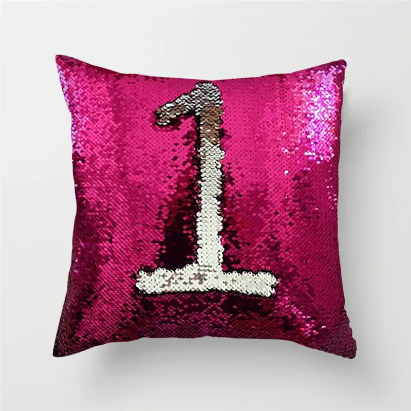 Декоративная квадратная наволочка Fuwatacchi с изображением чисел русалки Цветовая