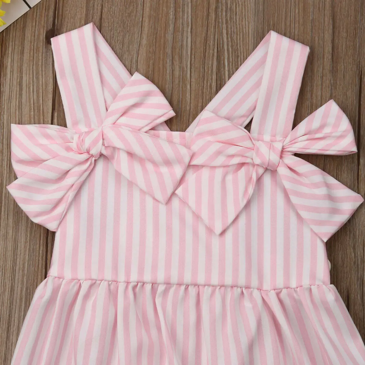 Летняя одежда для новорожденных Комбинезоны маленьких девочек полосатый