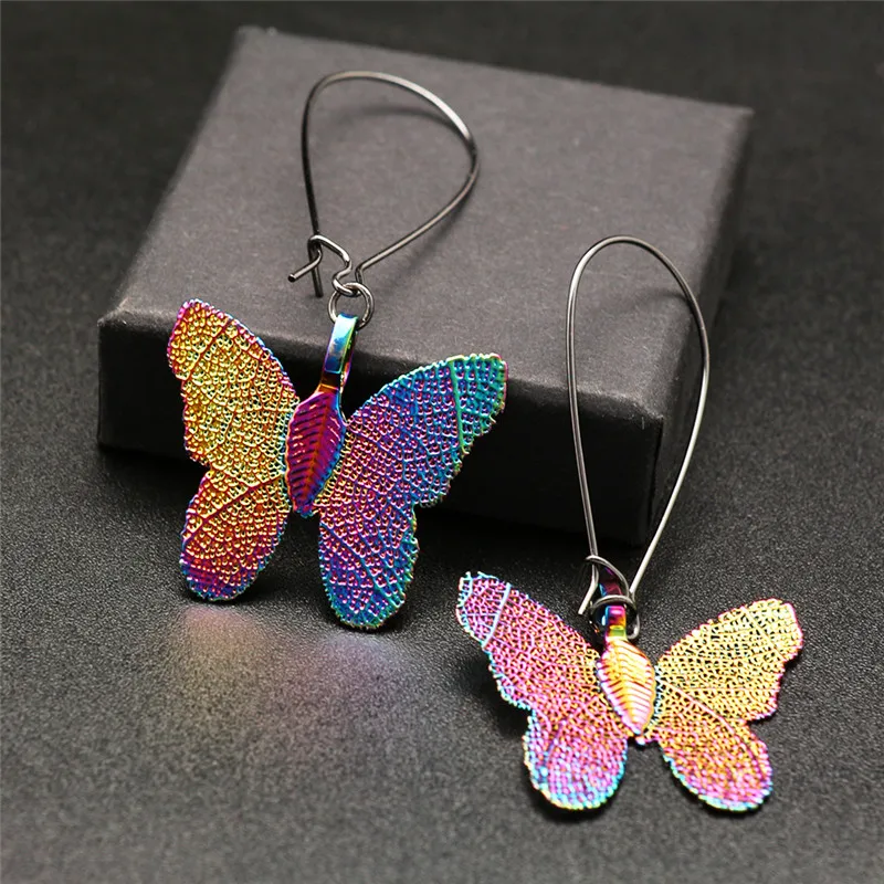 Серьги Mainlead в стиле бохо с натуральными листьями модные длинные висячие серьги