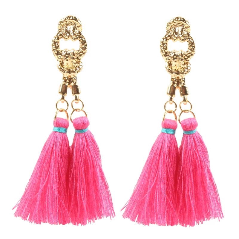 

Ethnic Bohemia Tassel Drop Dangle Statement Earrings for Women Antique Pendant Brand Jewelry For Women