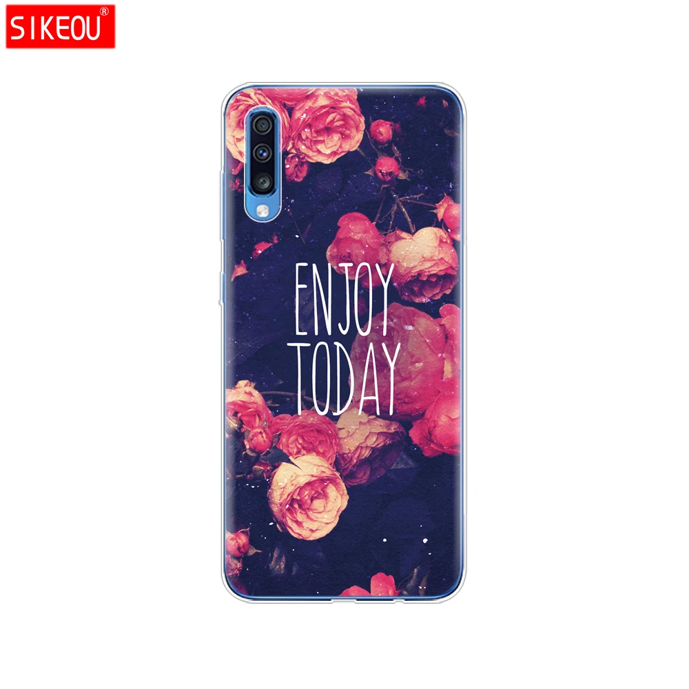 For Samsung A70 Case Soft TPU Phone Back Cover For Samsung Galaxy A70 silicon Cases Coque Capa A 70 A705 A705F bumper Cat - Цвет: 12090