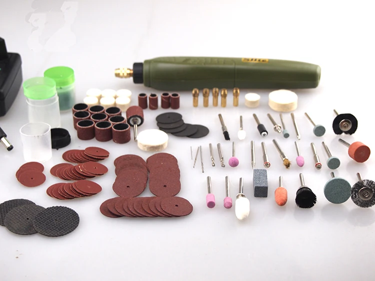 SLITE Мини Электрическая Дрель с 105 шт. набором шлифовальных насадок Мультифункциональный Гравировальный Инструмент набор 18000об/мин.