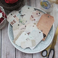mix size 12pcs paper labels a piece of old book style packaging party gift decoration tag scrapbooking craft paper diy