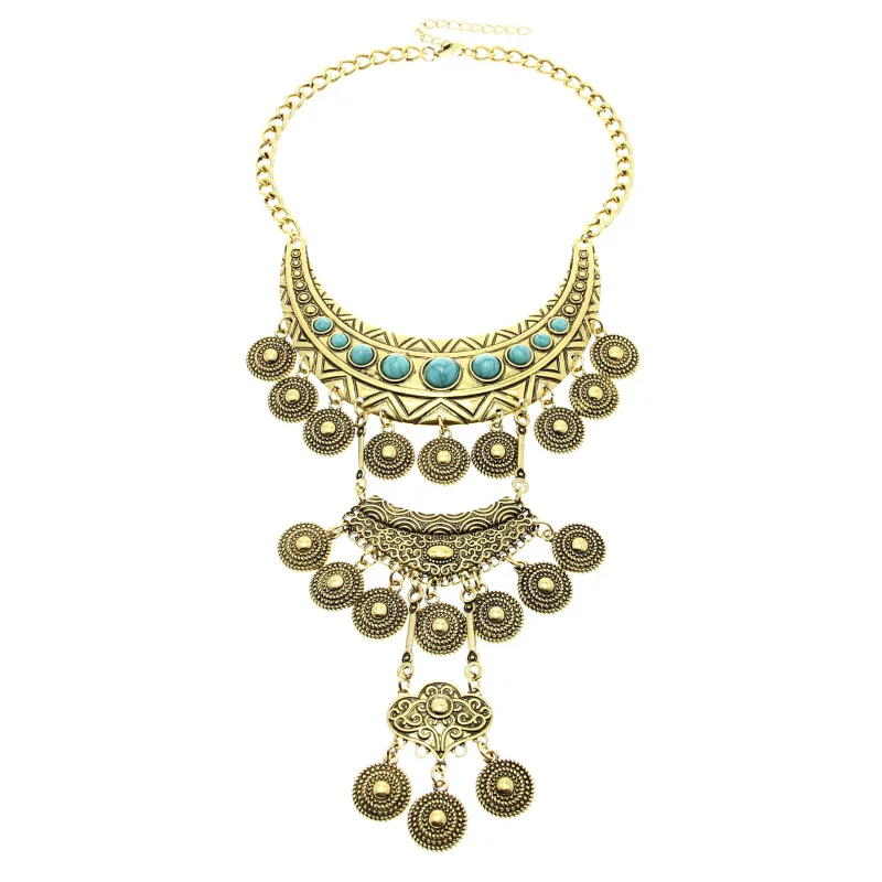 Женское винтажное платье с бусинами из смолы длинное ожерелье и кулоны ручной