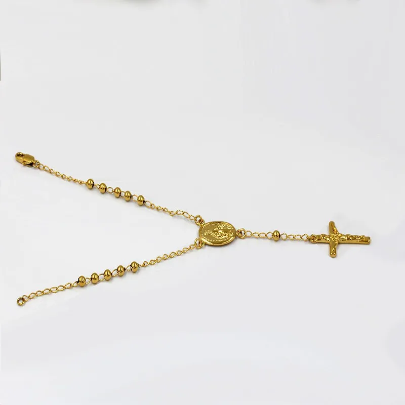 

Fashion Jesus Cross Charm Bracelets For Women Boho Vintage Christian Pendant Chain Bracelet Party Jewelry Wholesale