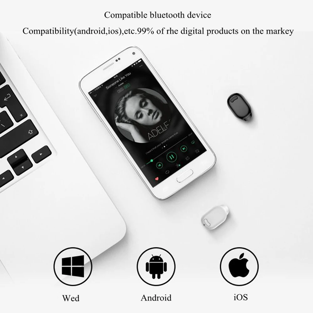 VAORLO Мини Bluetooth наушники 5 0 TWS Беспроводные с зарядной коробкой свободные руки