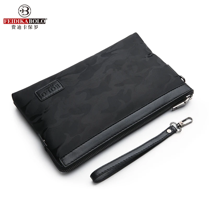 

FEIDIKABOLO Camouflage Oxford Cloth Clutch Bag Male Long Fashion Business Phone Bag Casual Personality Mobile Phone Card Package