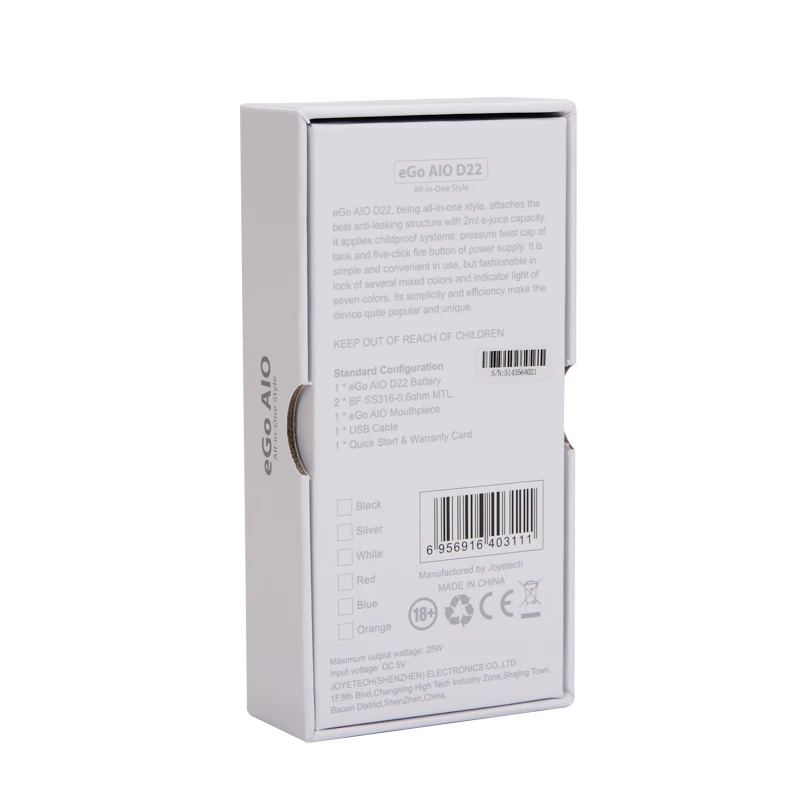 Оригинальная электронная сигарета Joyetech eGo AIO D16 D22 стартовый набор все в одном с