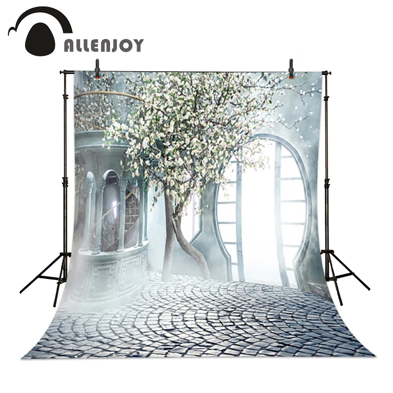 Allenjoy Romantic wedding background Tree Misty Garden Door photo studio backdrop vinyl fabric photography backgrounds | Электроника