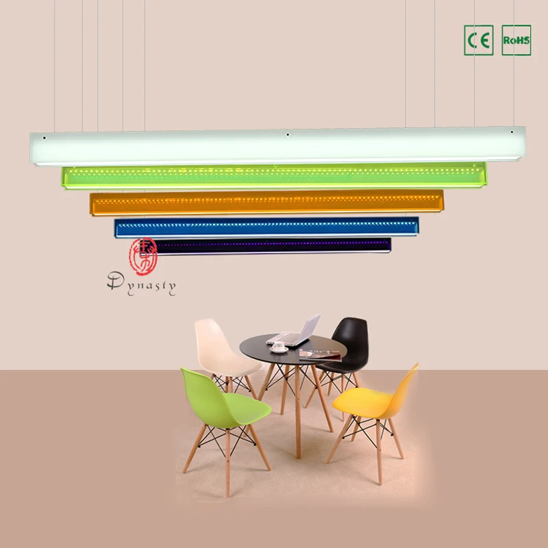 Светодиодные Алюминиевые Современные Офисные подвесные светильники красочная