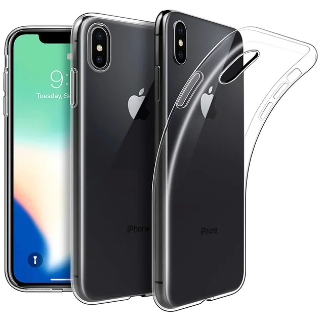 500 шт. прозрачный Защитный чехол для iPhone XS Max X XR 8 Plus 7 6 S 5 SE телефона ультра тонкий