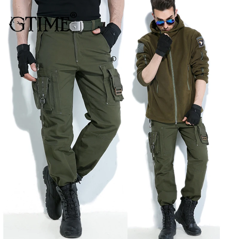 Dropshipping Gtime Men's Cotton Tooling Trousers Casual Loose Comfortable Fashion Overalls MCYR093 | Мужская одежда