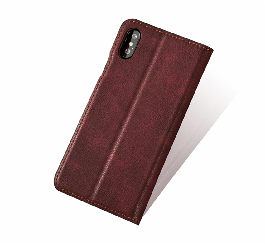 Роскошный Флип Crazy horse узор кожаный чехол для телефона для iPhone 6 7 8Plus X XR XmaxWallet сумка для карт кронштейн PU задняя крышка чехол