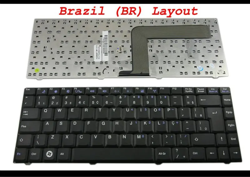 Новая клавиатура для ноутбука Teclado Notebook Cce Wm52c T52c T31 J95 Intelbras I22 I210 Axioo Neon MNV Black Brazil BR