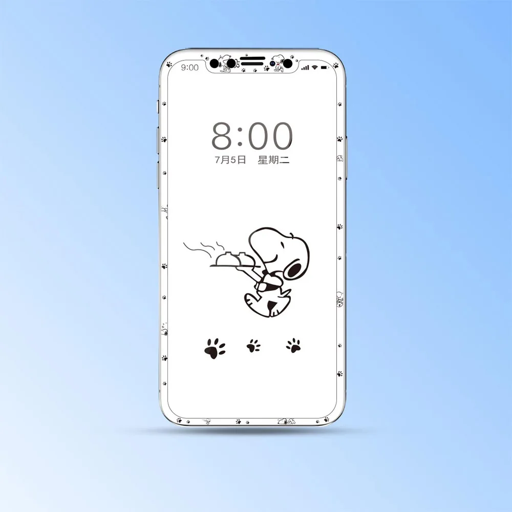 Мультяшный протектор экрана для iPhone X XS Max XR закаленное стекло мышь собака милый полное покрытие принцесса 3D изогнутое окаймление стеклянная пленка SJ21 - Цвет: HV6