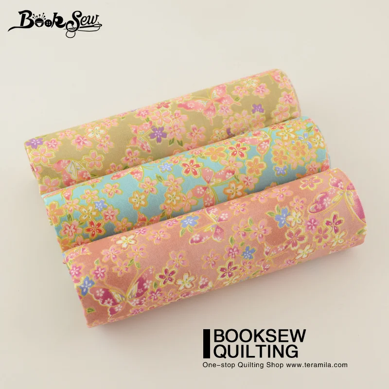 Booksew 100% хлопчатобумажная ткань с цветочным рисунком для квилтинга шитья сделай