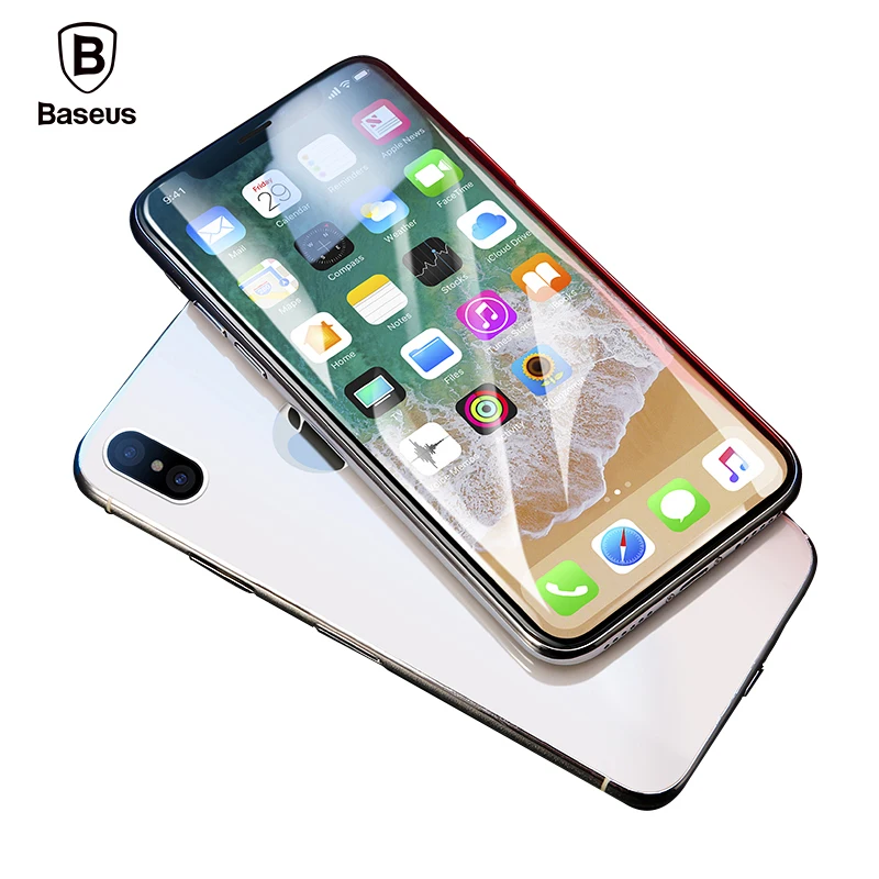 Защитное стекло Baseus закаленное для iPhone X ультратонкое с защитой от синего света