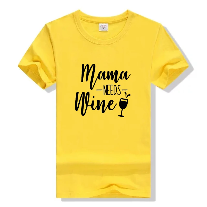 Женская Винтажная футболка с надписью Mama need Wine модная подарок для мамы футболки